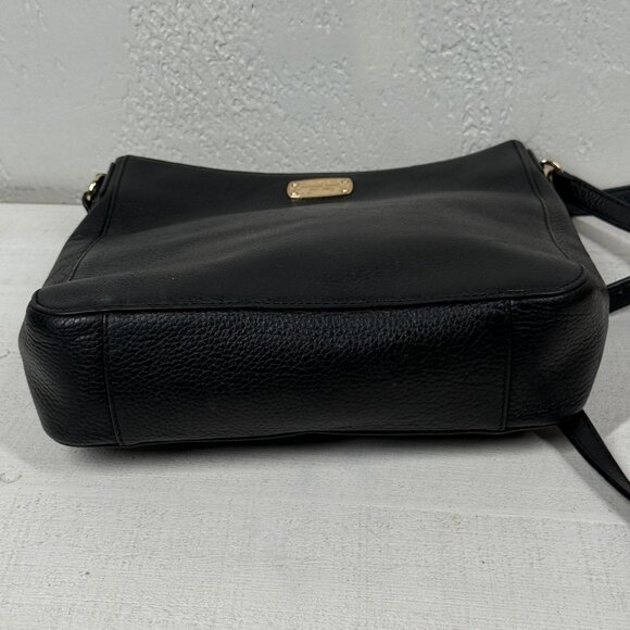 Michael Kors Jet Set Messenger Bag Black Leather Crossbody - Picture 6 of 13